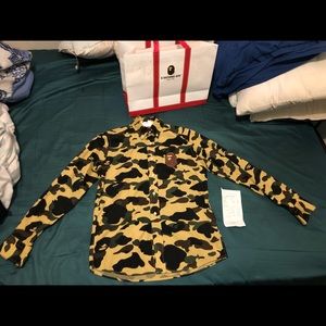 Bathing Ape Camo Shirt With 100% Authentic Bape